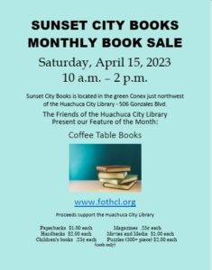 April book sale flyer